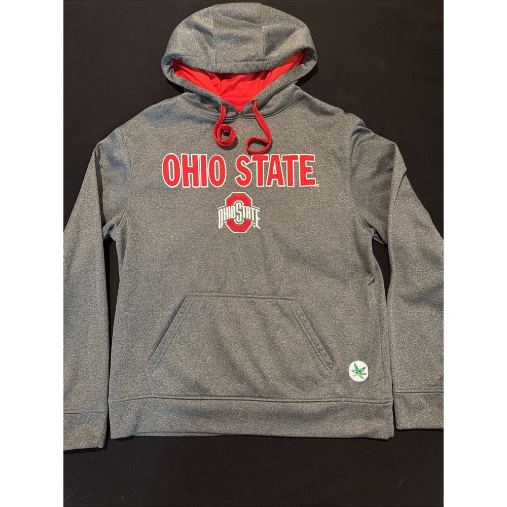 Ohio State University Buckeyes Scarlet & Gray Hooded Sweatshirt Men's Medium